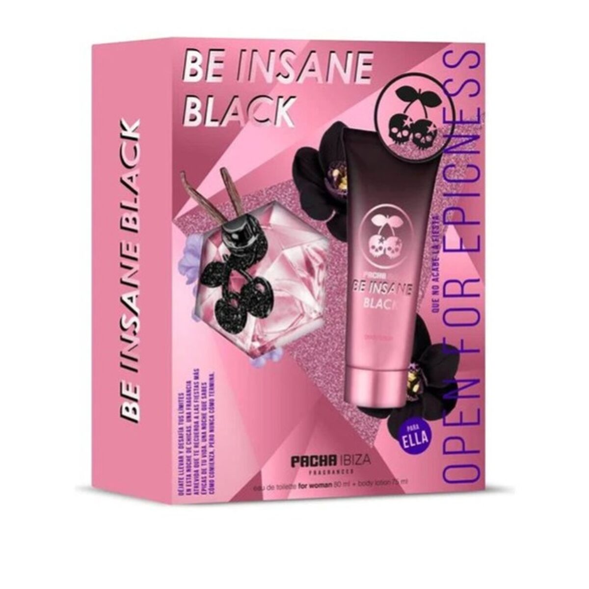 Women's Perfume Set Pacha Ibiza Be Insane Black 2 Pieces